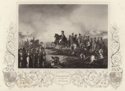 Herzog von Wellington und sein Stab bei Waterloo von G.W. Terry