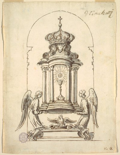 Entwurf für eine Tabernakeltür aus Bronze von G B C
