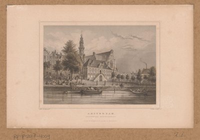 Ansicht der Westerkerk in Amsterdam von der Keizersgracht Amsterdam, Westerkerk Keizersgracht (Titel auf Objekt) von G. Hess