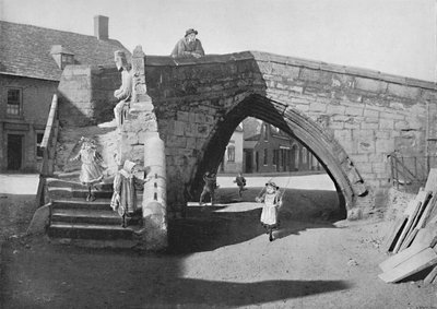 Alte Brücke in Crowland, Lincolnshire, um 1896 von G. W. Wilson and Company