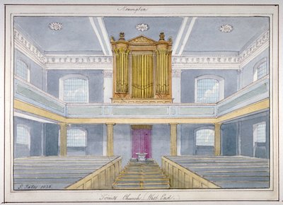 Innenraum der Heiligen Dreifaltigkeitskirche, Newington, Southwark, London, 1826 von G Yates