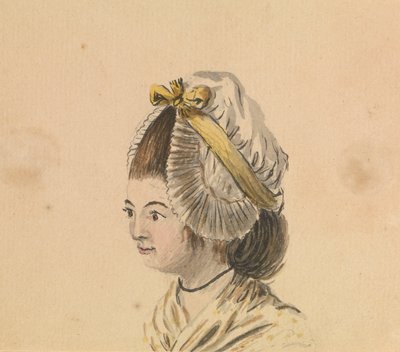 Kopf einer Frau in einer Rüschenhaube, ca. 1774 von Gabriel Bray