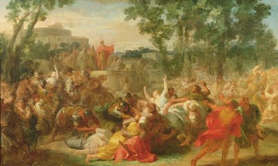 Studie für die Entführung der Sabinerinnen von Gabriel Francois Doyen