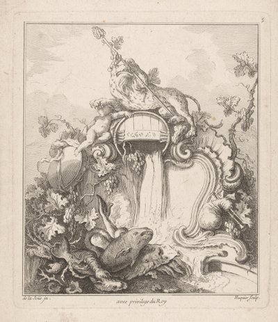 Brunnen mit Panther von Gabriel Huquier