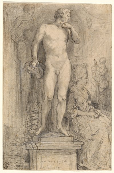 Rendezvous im Palais Royal von Gabriel Jacques de Saint Aubin