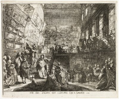 Ansicht des Salons im Louvre im Jahr 1753 von Gabriel Jacques de Saint Aubin
