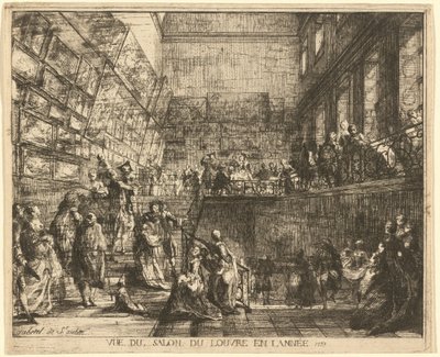 Ansicht des Salons des Louvre im Jahr 1753 von Gabriel Jacques de Saint Aubin