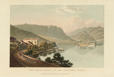 Blick von Stresa auf die schöne Insel Isola Bella, Lago Maggiore, vor 1820 von Gabriel Ludwig Lory