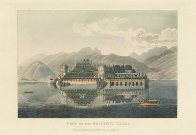 Ansicht der schönen Insel Isola Bella, Lago Maggiore, vor 1820 von Gabriel Ludwig Lory