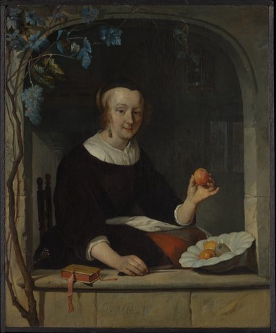 Eine Frau am Fenster von Gabriel Metsu