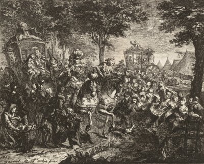 Ansicht der Messe von Beson, 1750 von Gabriel de Saint Aubin