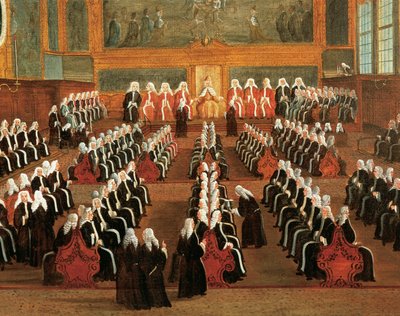 Rat der Pregadi im Dogenpalast (Detail) von Gabriele Bella