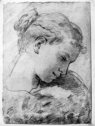 Studie eines Mädchenkopfes, 18. Jahrhundert von Gaetano Gandolfi