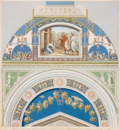 Lünette und Gewölbefeld mit Abraham und die drei Engel von Gaetano Savorelli