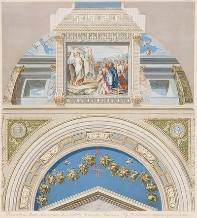 Lünette und Gewölbefeld mit Moses zeigt die Gesetzestafeln von Gaetano Savorelli