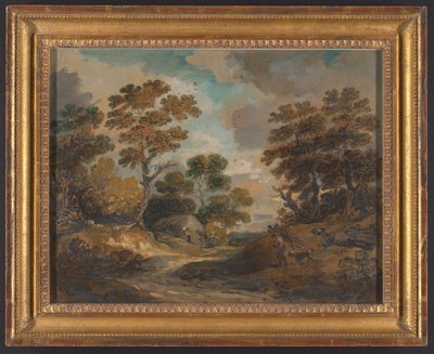 Landschaft: Mann mit Reisigbündeln von Gainsborough Dupont