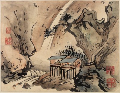 Finger Painting, aus einem Album von zehn von Gao Qipei