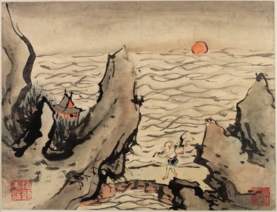 Finger Painting, aus einem Album von zehn von Gao Qipei