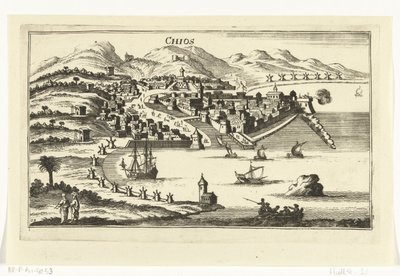 Ansicht von Chios von Gaspar Bouttats