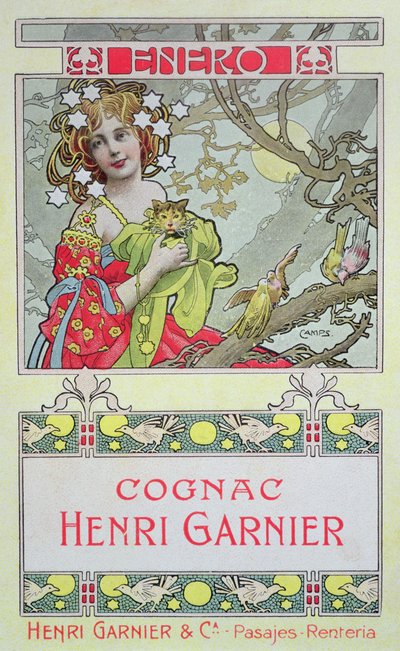 Januar, aus einem Kalender für Henri Garnier & Co. von Gaspar Camps Junyent