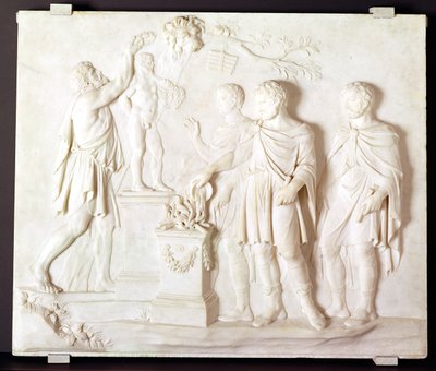 Opfer für Herkules, um 1766 (Marmor) von Gaspar Vanderhagen