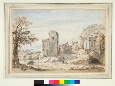Landschaft mit Ruinen und einem Tempel von Gaspar van Wittel