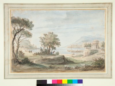 Landschaft mit einem runden Tempel von Gaspar van Wittel