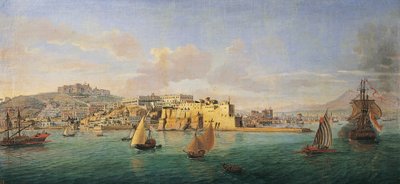 Blick auf Neapel vom Meer aus von Gaspar van Wittel
