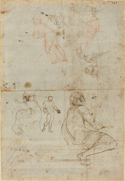 Figuren aus dem Farnese-Palast und aus dem Leben von Gaspar van Wittel after Annibale Carracci