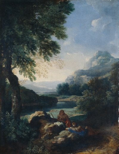 Landschaft mit Hirten, ca. 1660 von Gaspard Poussin Dughet