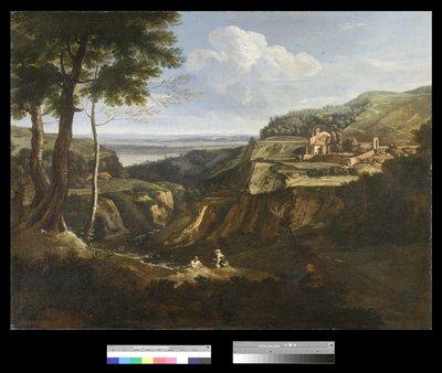 Ansicht des Klosters Camaldoli bei Frascati von Gaspard Poussin Dughet