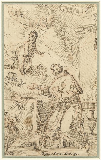 Das Christuskind erscheint dem Hl. Antonius von Padua von Gasparo Diziani