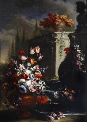 Stillleben mit Blumen in Zier-Vasen von Gasparo Lopez