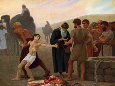 Joseph wird von seinen eifersüchtigen Brüdern in die Sklaverei verkauft, ca. 1940 von Gebhard Fugel