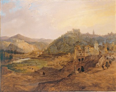 Gesamtansicht von Toledo von der Cruz de los Canónigos von Genaro Pérez Villaamil