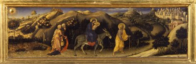 Flucht nach Ägypten (Predella der Anbetung der Heiligen Drei Könige, Pala Strozzi) von Gentile da Fabriano