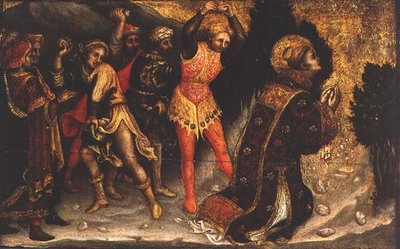 Steinigung des Heiligen Stephanus von Gentile da Fabriano