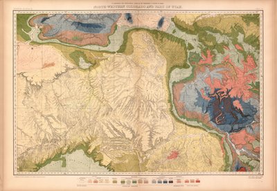 Geologischer und geografischer Atlas von Colorado und angrenzenden Gebieten von Geological And Geographical Survey Of The Territories