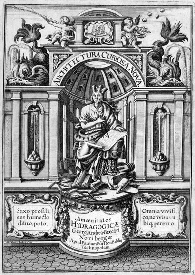 Titelseite von Architectura Curiosa Nova, 1664 von Georg Andreas Bockler