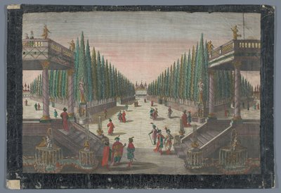 Ansicht einer Allee in einem Zypressengarten in Konstantinopel von Georg Balthasar Probst