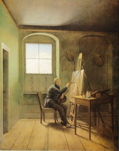 Caspar David Friedrich in seinem Atelier (1811) von Georg Friedrich Kersting