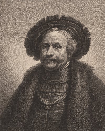 Selbstporträt von Rembrandt von Georg Friedrich Schmidt