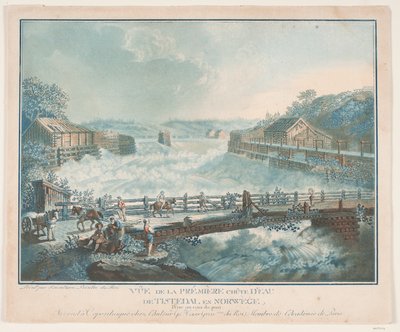 Ansicht des ersten Wasserfalls von Tisteddal in Norwegen von Georg Haas