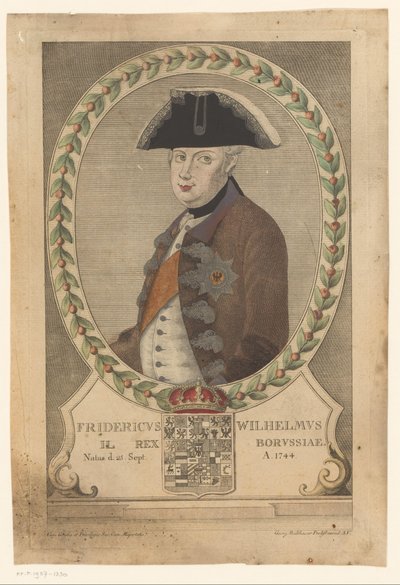 Porträt von Friedrich Wilhelm II., König von Preußen von Georg Mathäus Probst