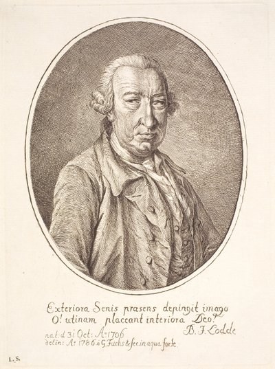 Porträt von Barthold Johan Lodde, Übersetzer von Georg Mathias Fuchs