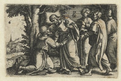 Christus heilt einen Aussätzigen (Leben Christi) von Georg Pencz