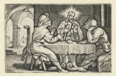 Mahlzeit in Emmaus von Georg Pencz