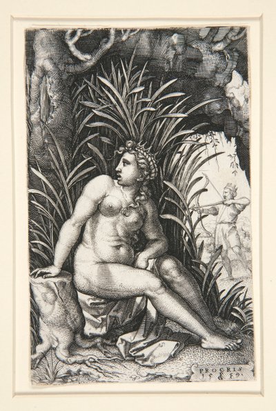Prokris und Kephalos, aus der Serie Die griechischen Heldinnen von Georg Pencz