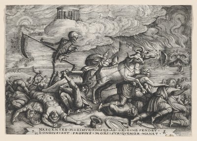 Der Triumph des Todes über die Zeit, aus den Triumphen von Petrarca von Georg Pencz