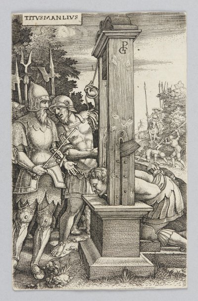 Titus Manlius bei der Hinrichtung seines Sohnes von Georg Pencz